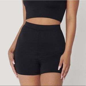 Meshki black bike shorts